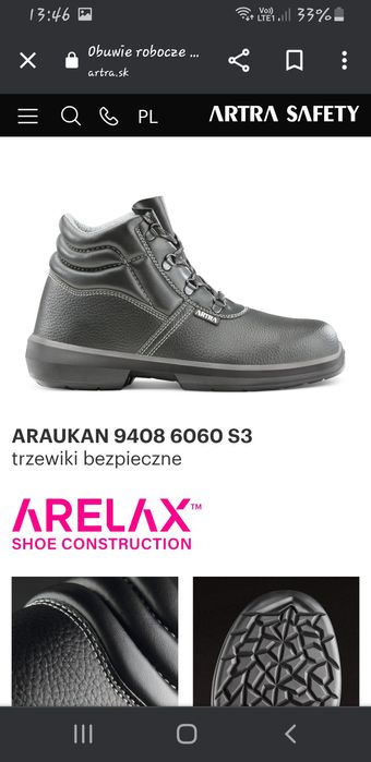 NOWE nieużywane buty robocze Artra ARAUKAN S3 47