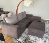 Sofá Chaise Lounge + Puff - Como novo 2,50m Entrega Imediata Paredes
