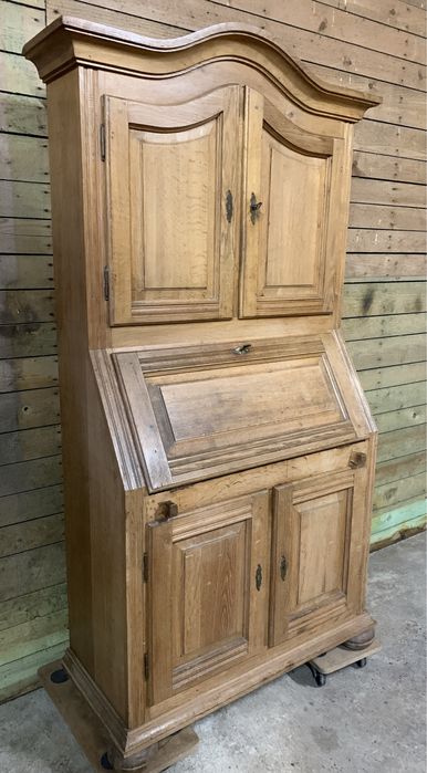 Stary sekretarzyk lity dębowy szer 96 cm