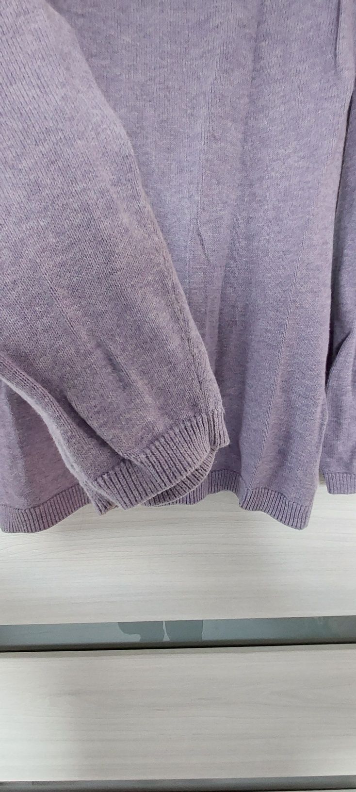 Sweterek sweter fioletowy liliowy S M montego