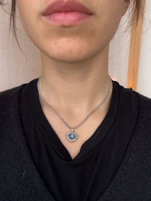 Colar de Prata Pendente Pedra Preciosa