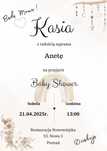 Zaproszenie, BABY SHOWER, będę Mamą, impreza dla mamy, dla dziecka