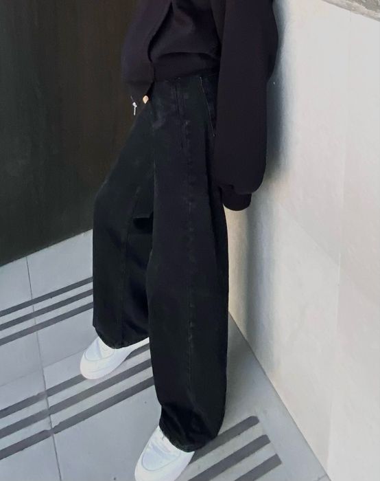 Джинси жіночі широкі, прямого крою, 36 розмір