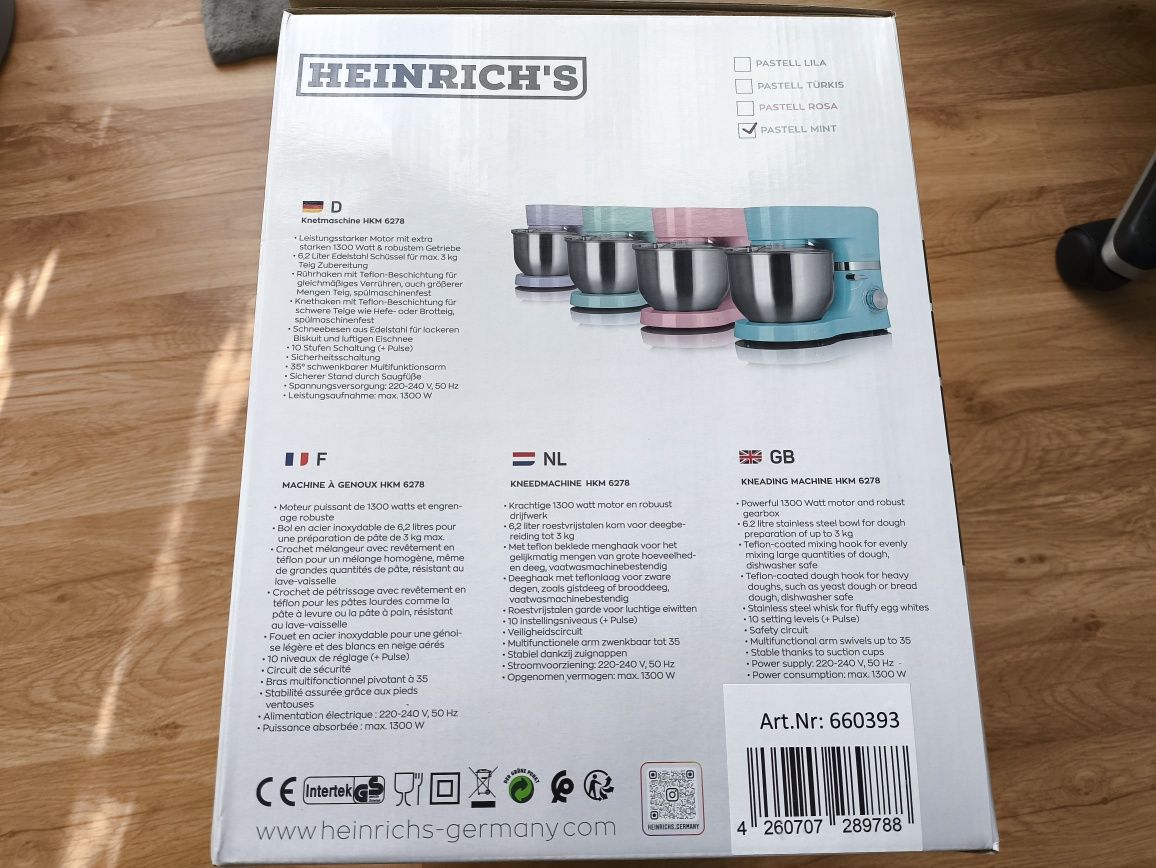 Robot planetarny Heinrichs ROBOT HEINRICH'S HKM 6278  660393