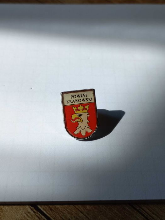 Herb przypinka powiat Krakowski pin odznaka