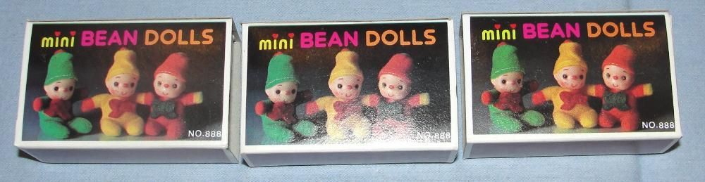 Mini bonequinhas / palhaços fabricados em Hong Kong nos anos 70