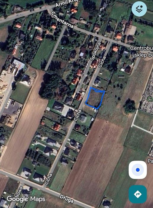 Działka budowlana 2193 m2 ul Cicha Maków Mazowiecki