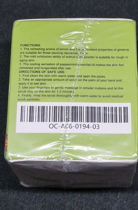 Peeling do ciała Cytryna i  Żeń-szeń, OceAura, Scrib Body,