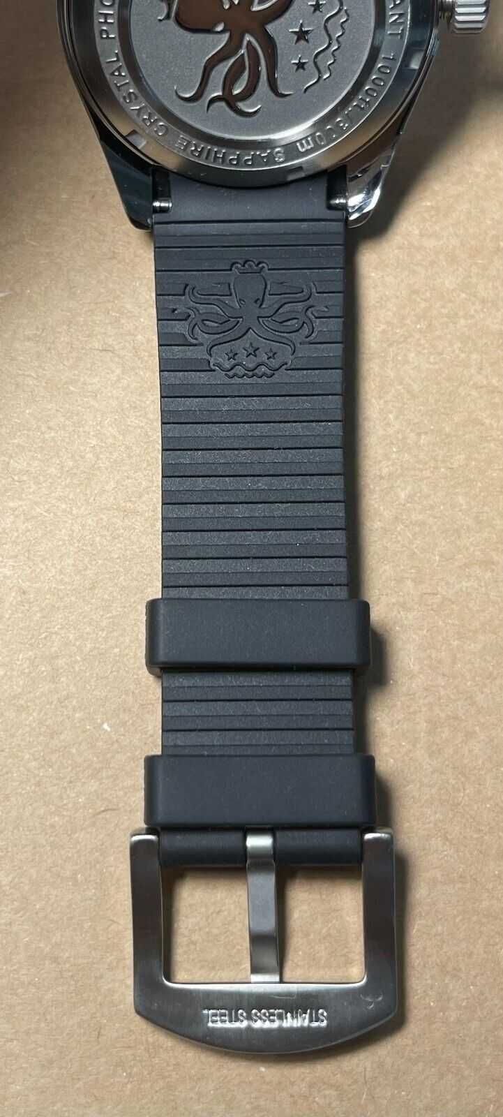 Zegarek PHOIBOS  Wave Master Black WR 300m szafir diver nowy