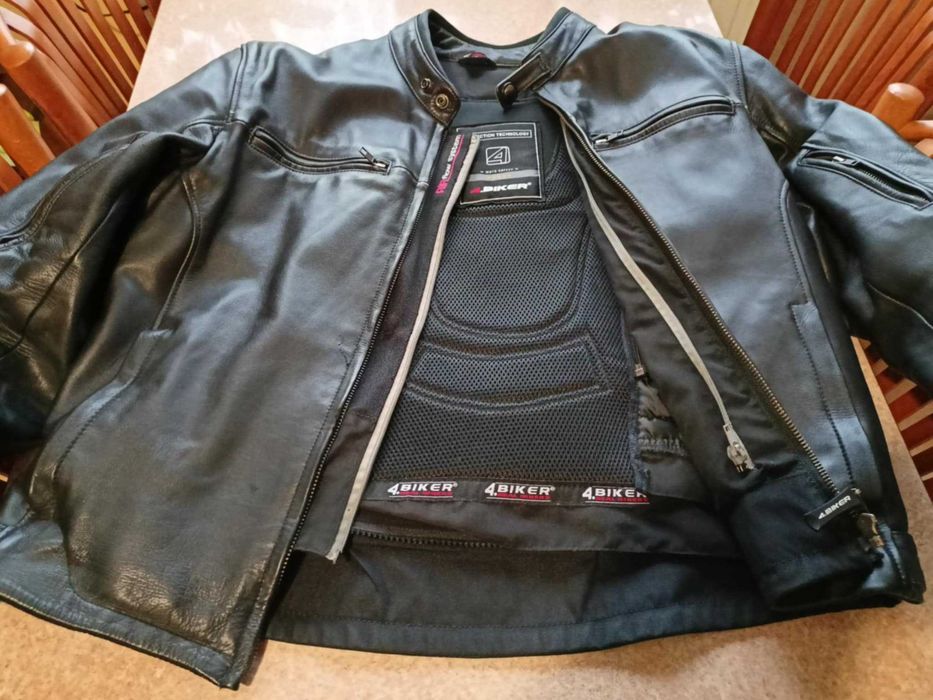 Kurtka motocyklowa męska skórzana XL