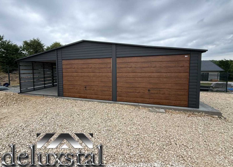 Garaze blaszane garaz 9,5x6 Poziom Wiatka