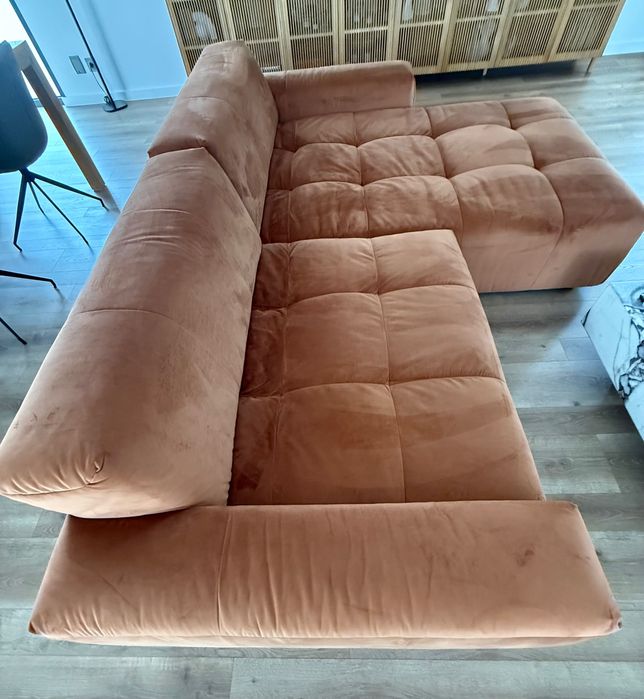 Sofá de canto/chaise longue – Schubiger Möbel (Suíça) – Excelente