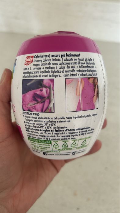 Фарба для одягу рожева Coloreria rosa romantico