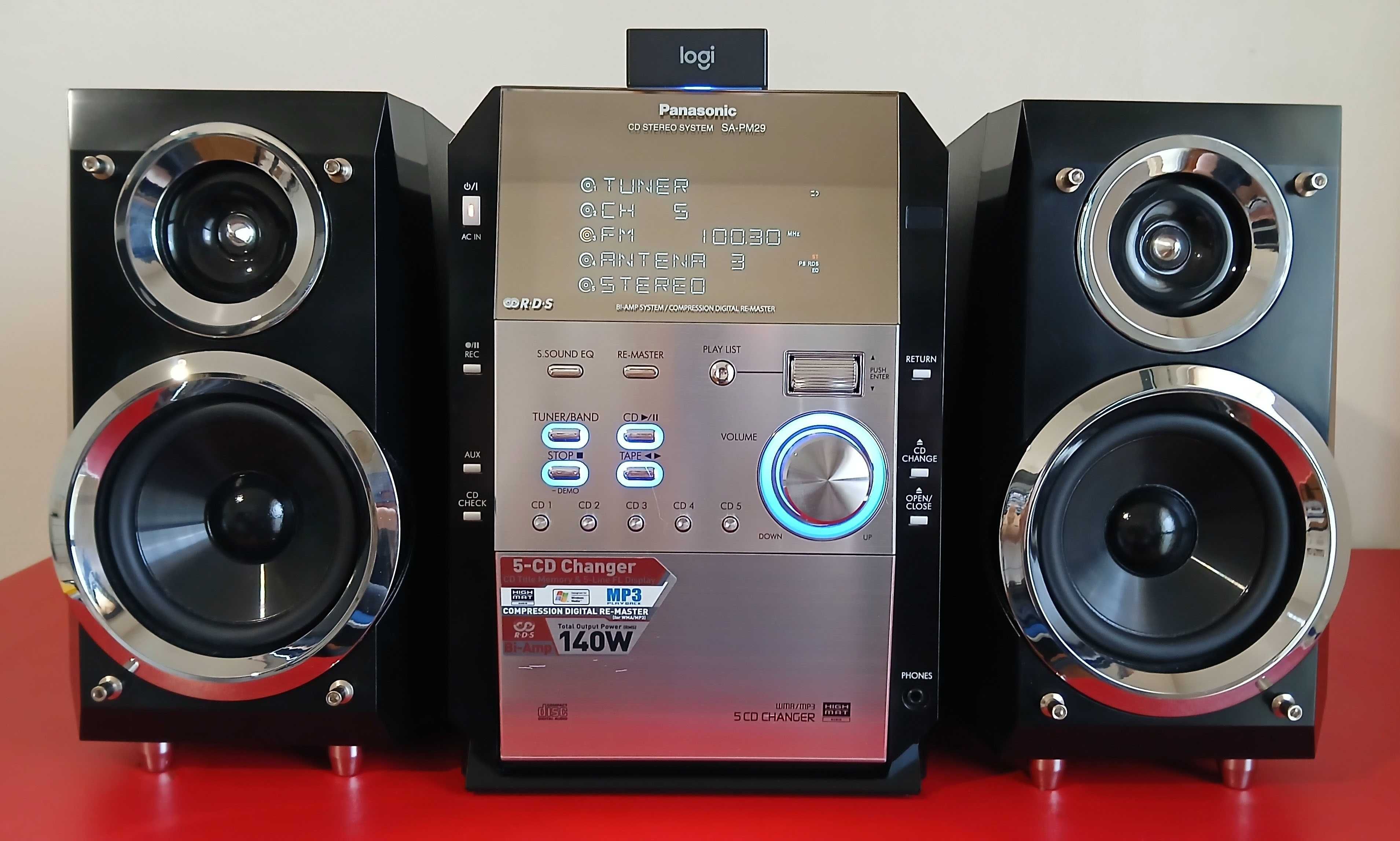 Sistema de Som Panasonic com Bluetooth 5.0 + Comando (IMPECÁVEL)
