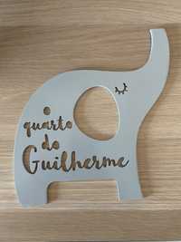 Placa “O quarto do Guilherme”