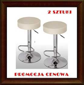Zestaw 2 nowych stołków barowych 2 barhockery beżowe SB71