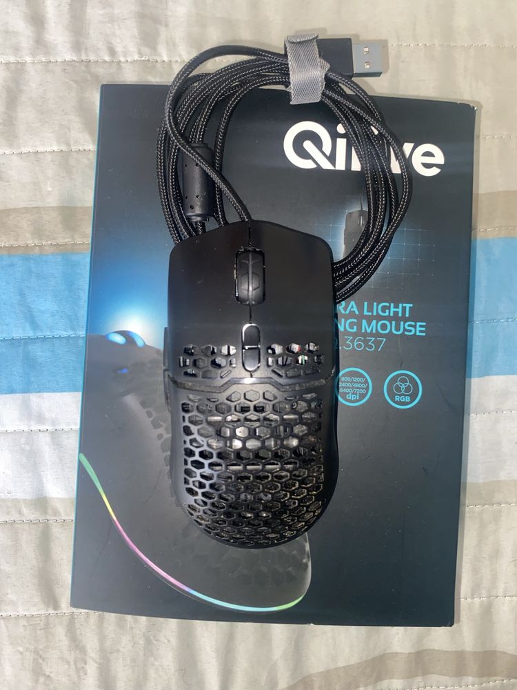 Rato (mouse) pc, Qilive rgb extra light Gaming mouse