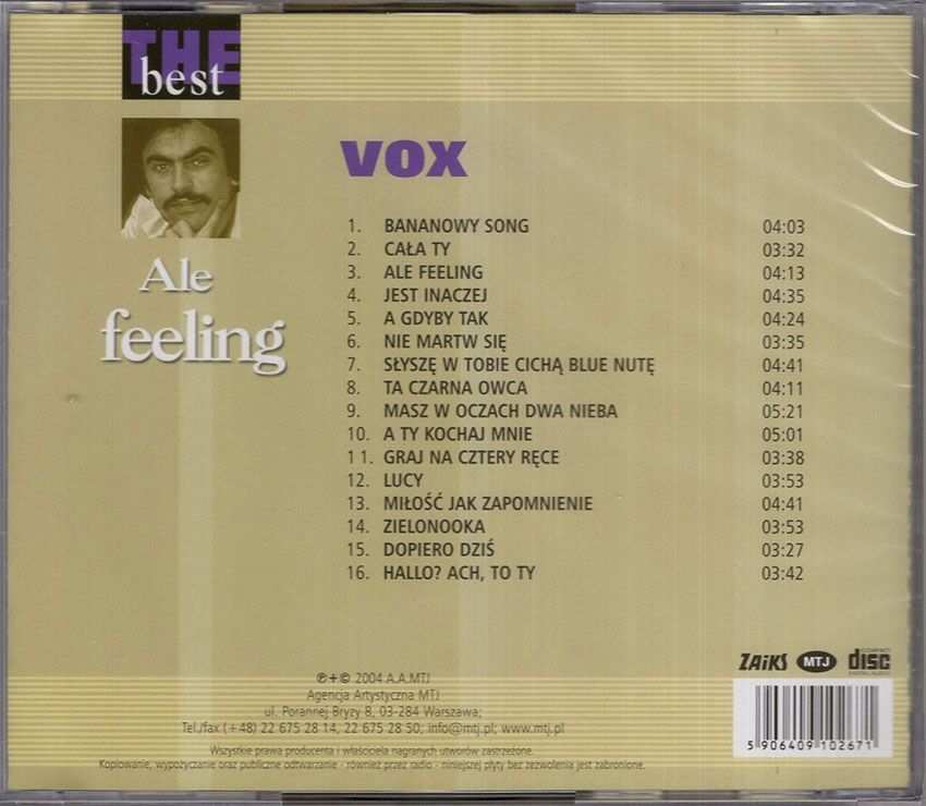 VOX - Ale Feeling - The Best - CD