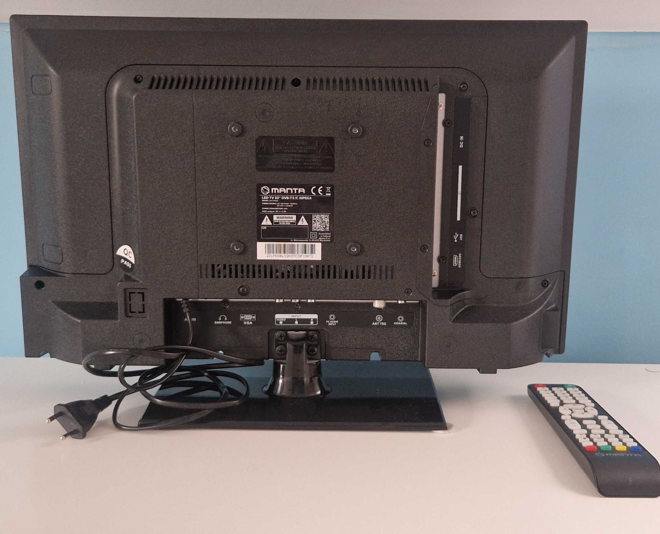 Manta LED tv 22"DVBT2/C MPEG4