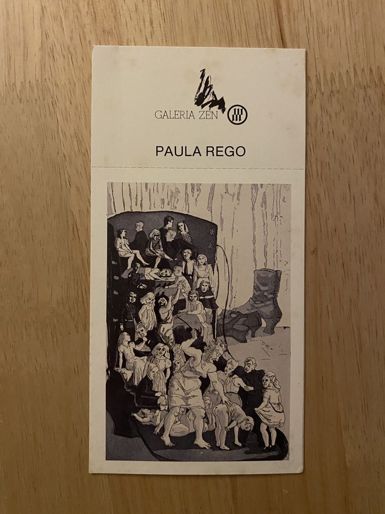 Postal/convite PAULA REGO 1990