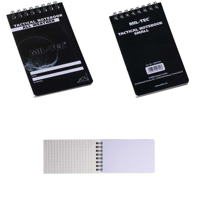 Всепогодний блокнот Mil-Tec, вологостійкий блокнот (два розміри)