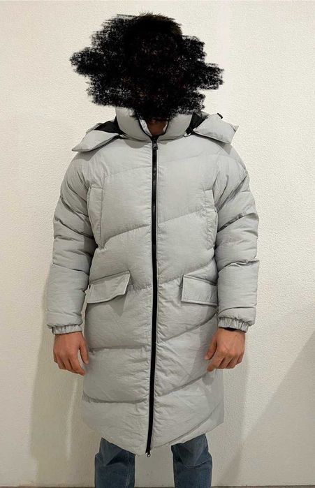 Куртка/пуховик чоловічий сірий новий