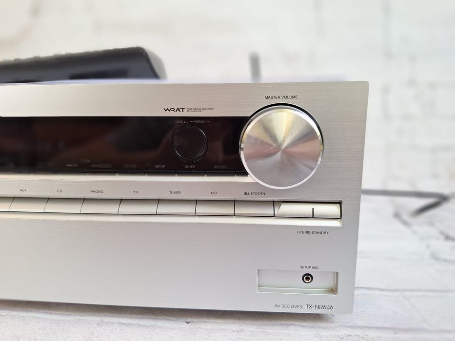 7.2 Onkyo TX-NR646 Wi-Fi BT Atmos DTS:X 4K60P Hi-Res Spotify