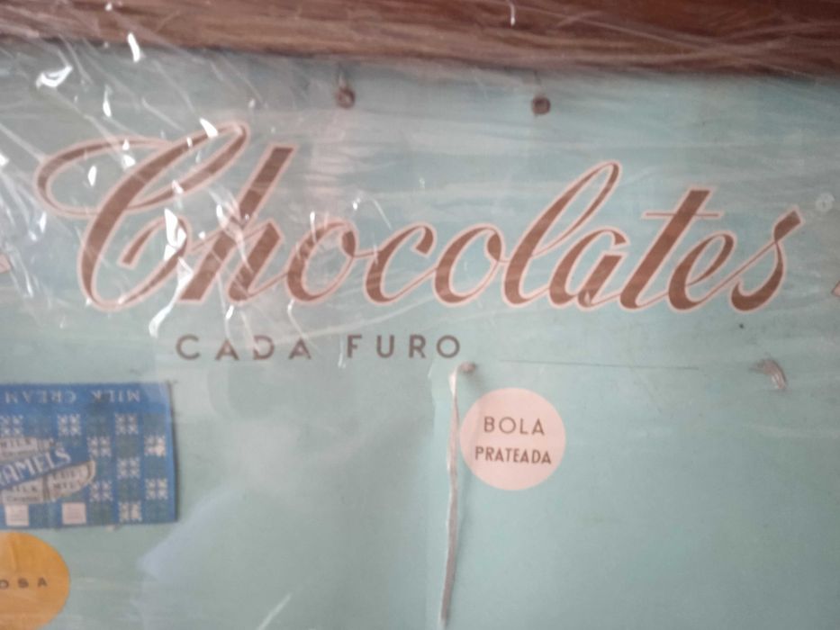 Cartaz antigo chocolates anos 60