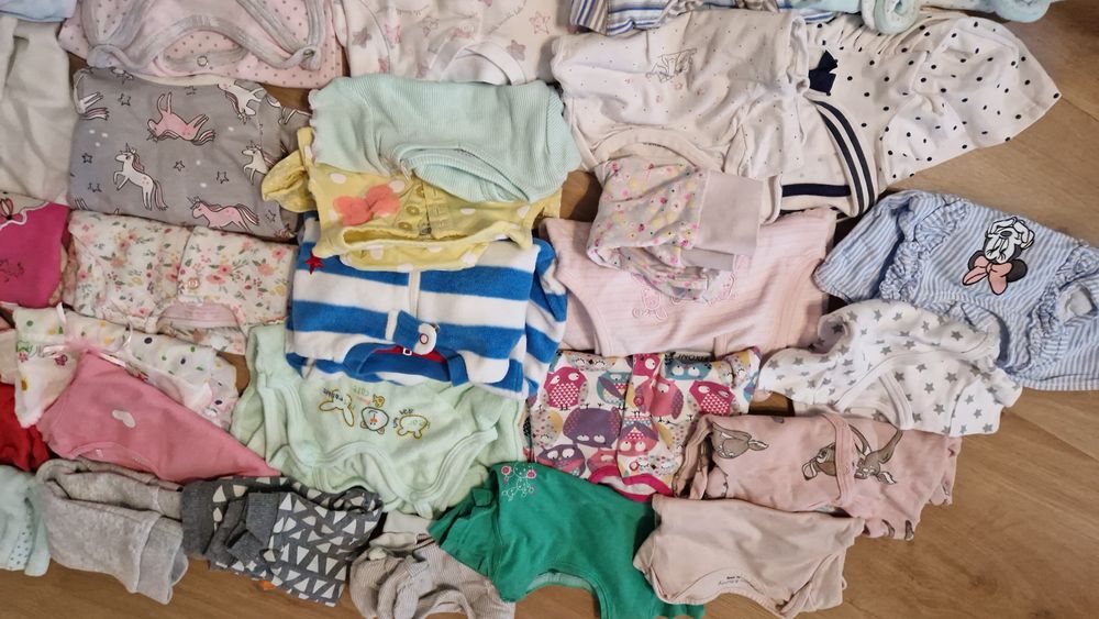 Mega paka ubranek dla dziewczynki 101 sztuk 56/62