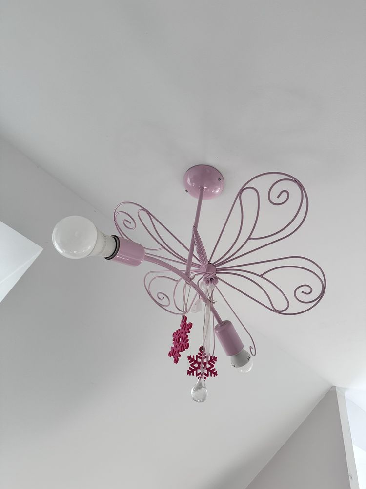 Lampa motyl pink różowa 2 żarówki
