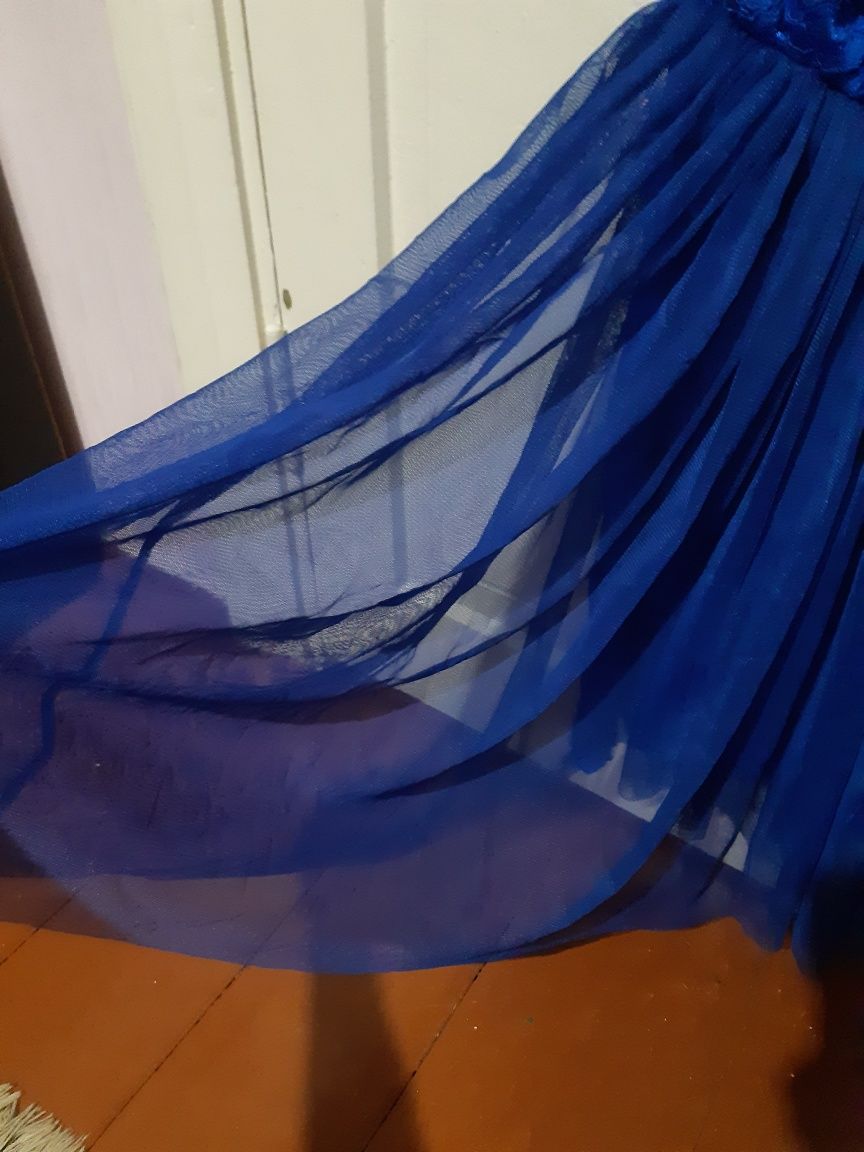 Сукня, плаття коктельне, до колін, синє
