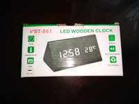 Часы электронные+термометр+будильник настольные на батарейках VST-861