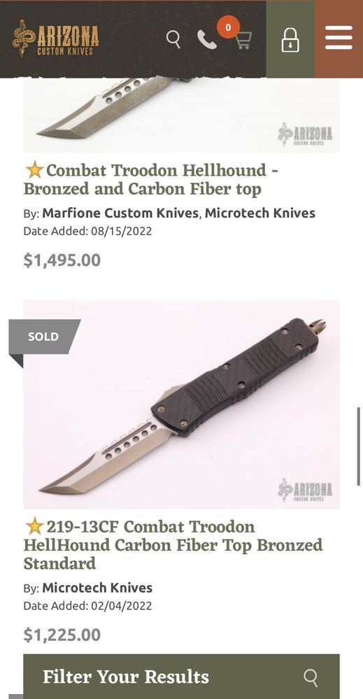 Nóż Microtech Combat Troodon Hellhound