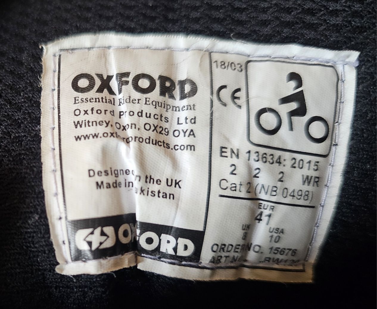 Мото ботинки OXFORD.