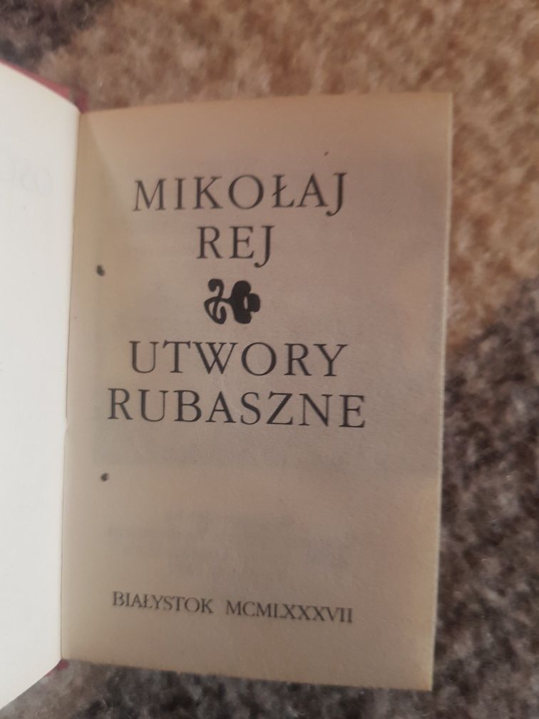 Mikołaj Rej Utwory rubaszne KAW 1987