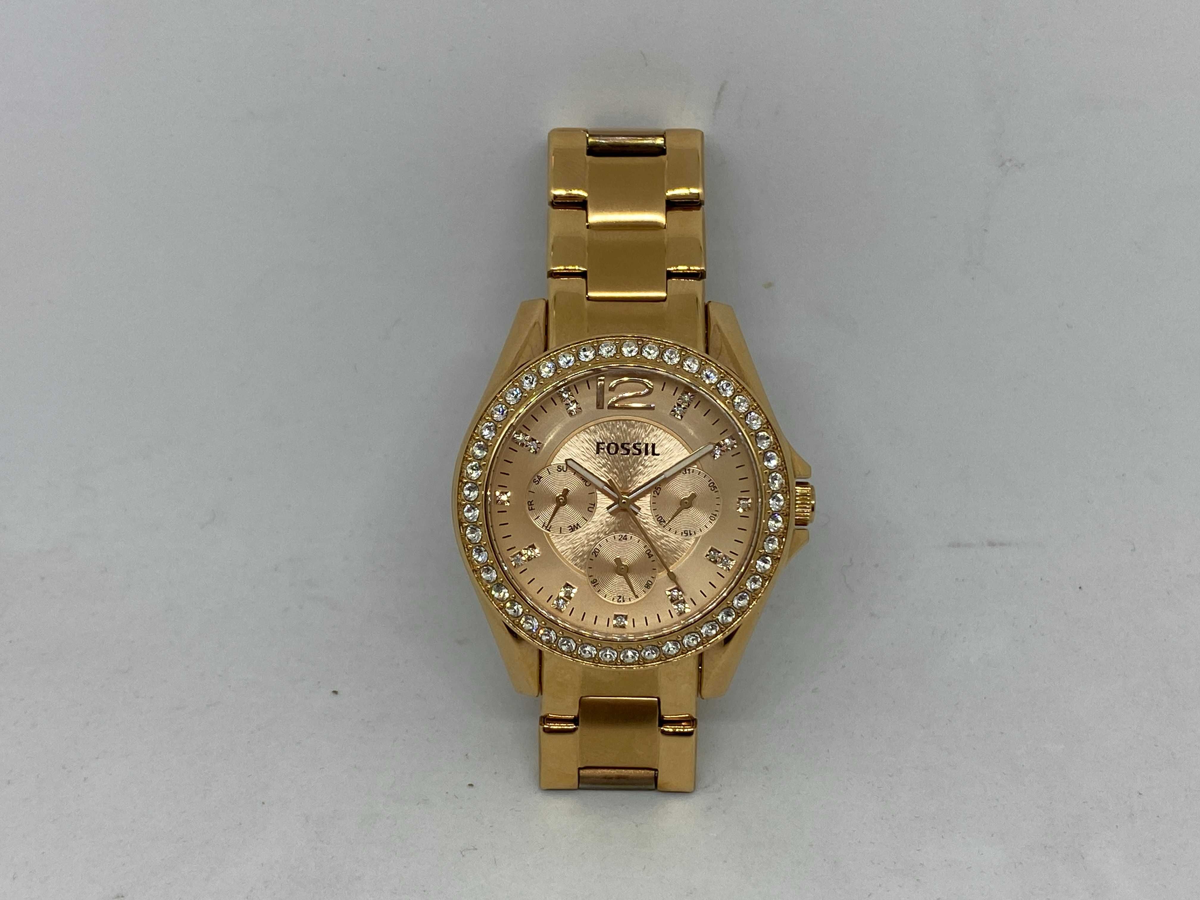 Zegarek damski Fossil ES2811 różowe złoto