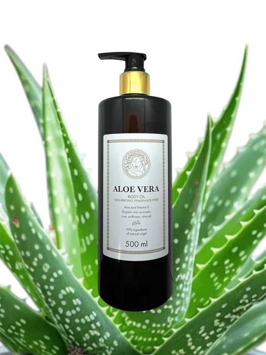 Aloe Vera - Óleo de Aloe para corpo e massagem 500ml
Sem odor