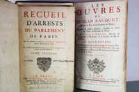 2 obras de Pierre Bardet e Jean Bacquet. Anos de 1690 e 1744.