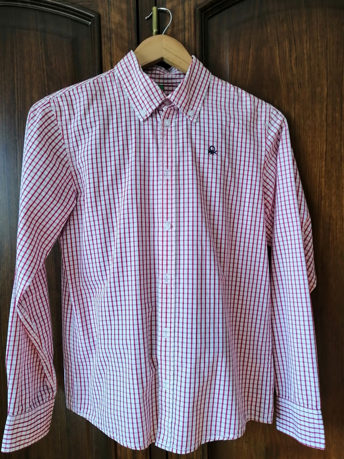 Camisa em xadrez vermelho, Benetton