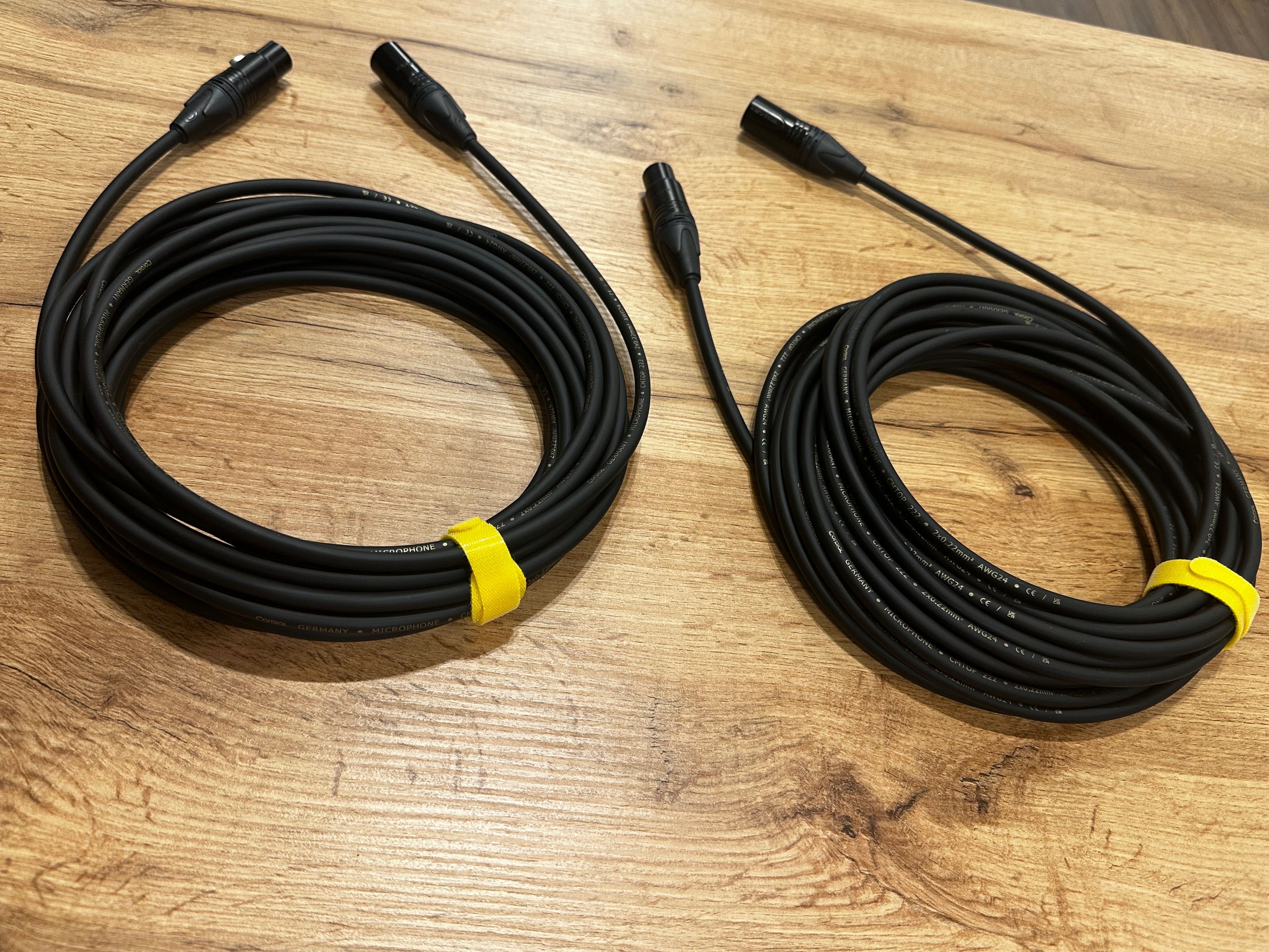 Kabel mikrofonowy -  8 metr, Cordial CMTOP 222 dwie sztuk Neutrik XLR