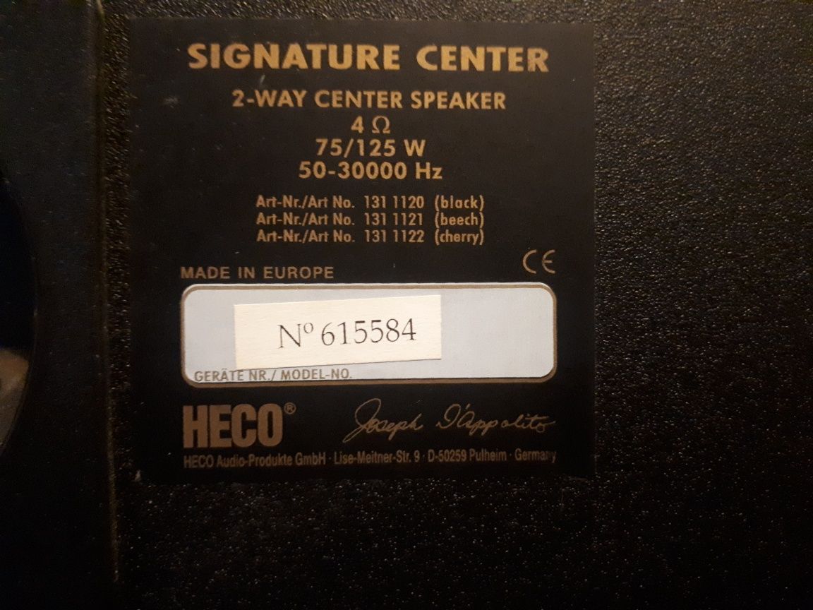 Центральный канал HECO  2 way central speaker 1311121