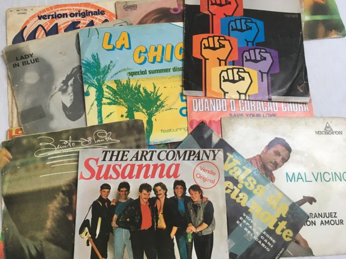 Lote 16 singles vinil - Boy George,The Art Company,Brotherhood of, etc