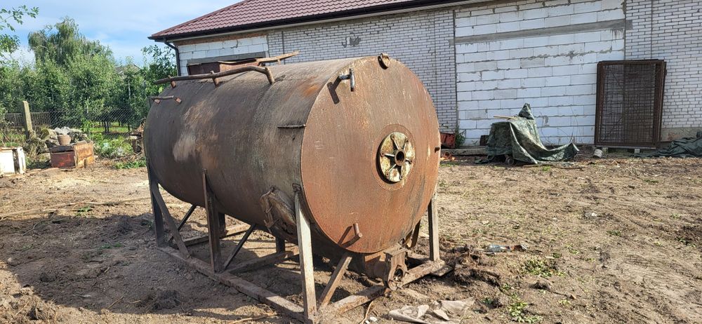 Beczka metalowa, zbiornik na deszczówkę