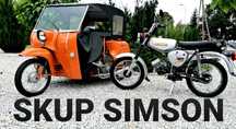 Skup starych motocykli motorowerów simson duo mz etz WSk WFM   Jawa