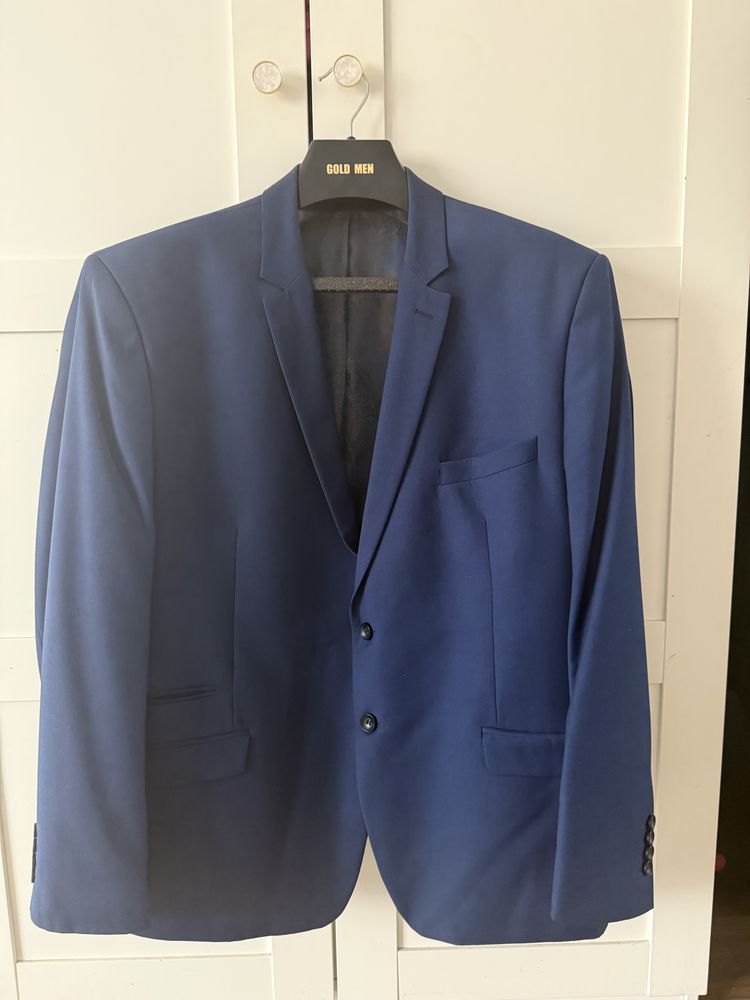 Garnitur GoldenMen marynarka i spodnie plus size 182/140