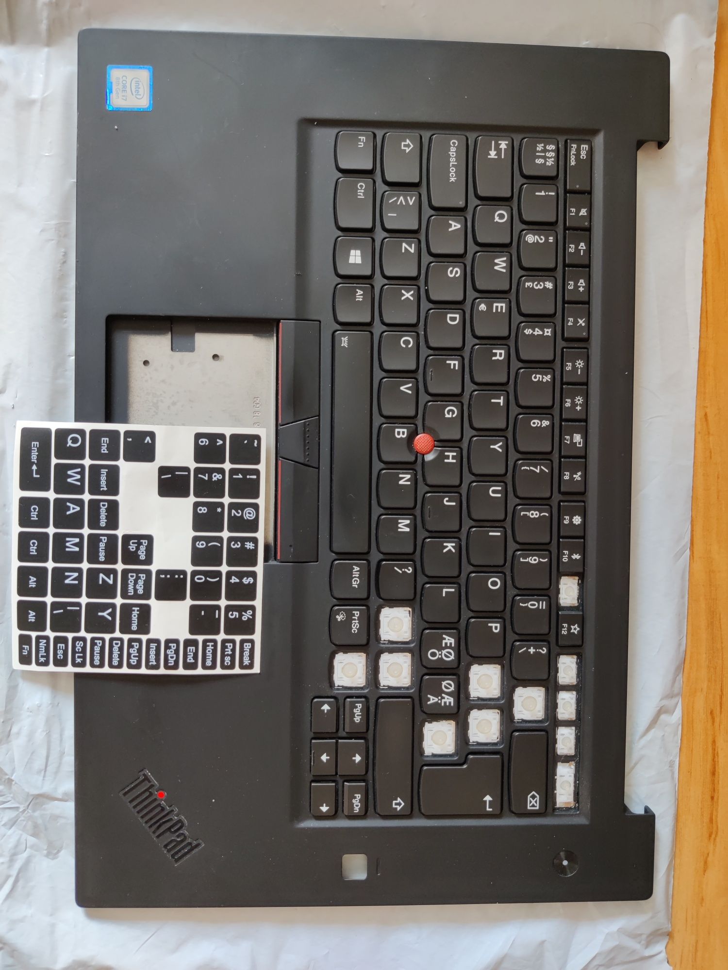 Klawiatura, palmrest Lenovo ThinkPad P1 gen 1