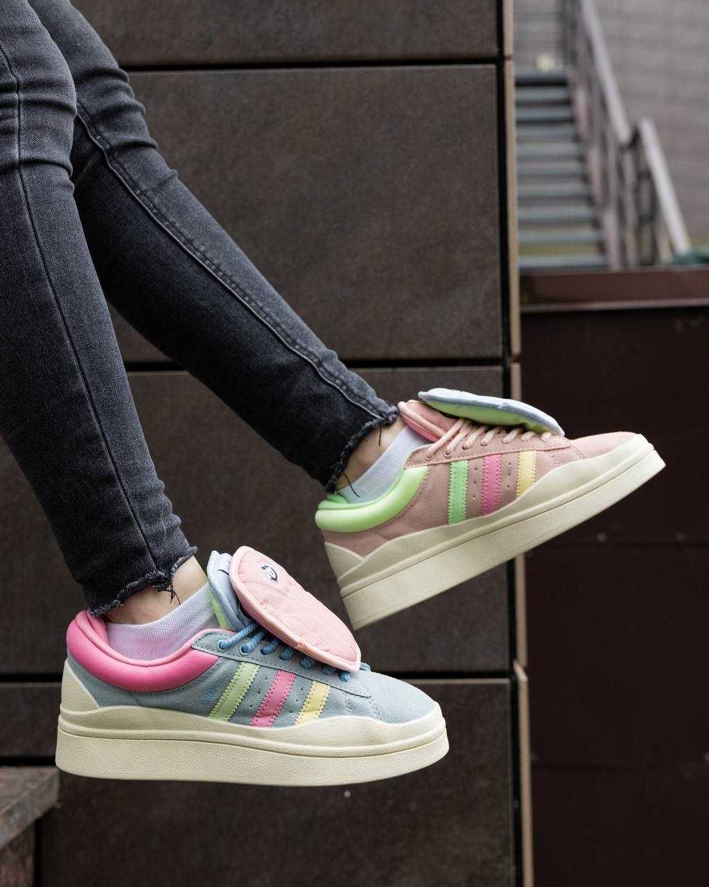 Хіт 2024! Жіночі кросівки Adidas Campus x Bad Bunny Moon Pink 36-40р