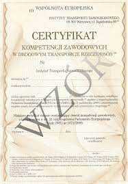 Certyfikat Kompetencji Zawodowej na przewóz rzeczy