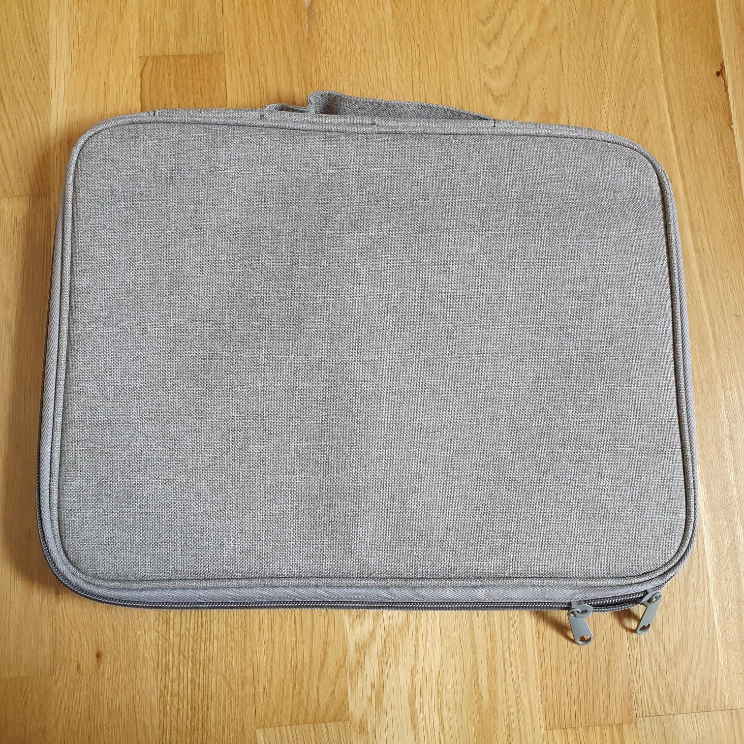Pokrowiec na laptopa/tableta z przegródkami szary