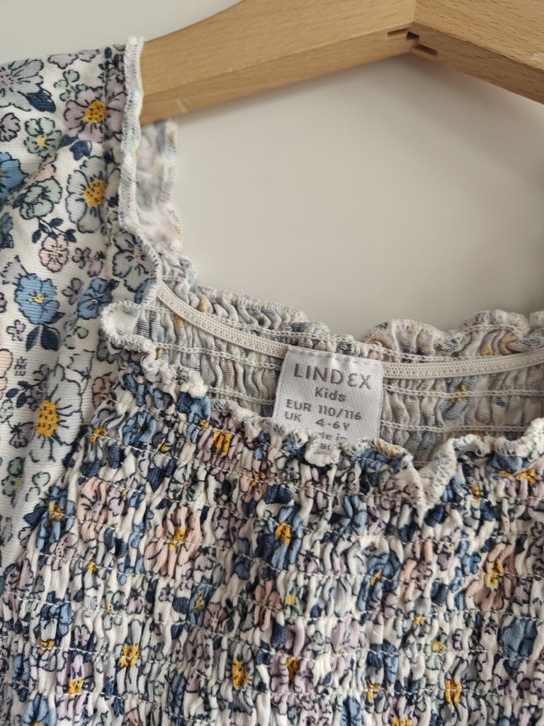 Sukienka lindex kwiaty 110/116